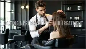 getting a professional hair treatment