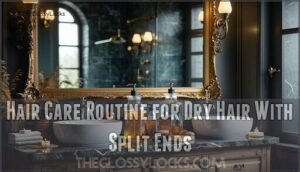 hair care routine for dry hair with split ends