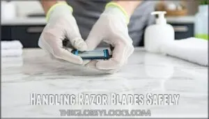 handling razor blades safely