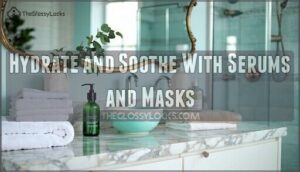hydrate and soothe with serums and masks