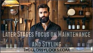 later stages focus on maintenance and styling