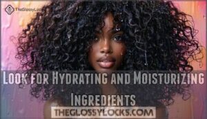 look for hydrating and moisturizing ingredients