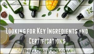 looking for key ingredients and certifications