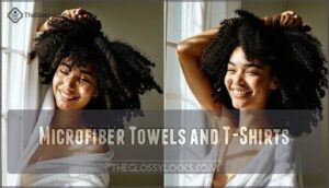 microfiber towels and t-shirts