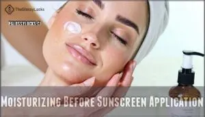 moisturizing before sunscreen application