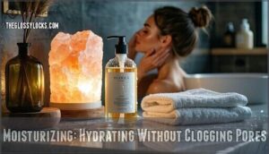 moisturizing: hydrating without clogging pores