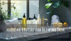 morning routine for glowing skin
