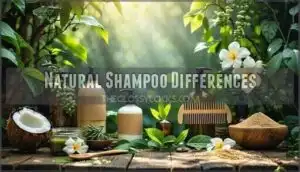 natural shampoo differences