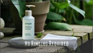 no rinsing required