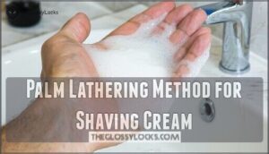 palm lathering method for shaving cream