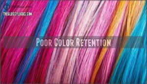 poor color retention