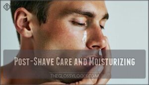 post-shave care and moisturizing