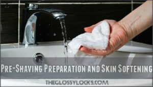 pre-shaving preparation and skin softening pre-shaving preparation and skin softening