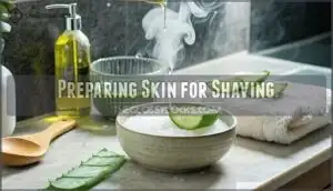 preparing skin for shaving