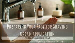 preparing your face for shaving cream application