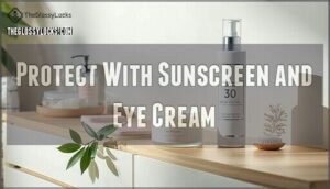 protect with sunscreen and eye cream