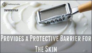 provides a protective barrier for the skin