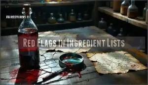 red flags in ingredient lists