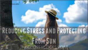 reducing stress and protecting from sun