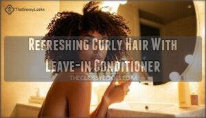 refreshing curly hair with leave-in conditioner