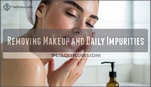 removing makeup and daily impurities
