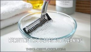 removing the blades for cleaning