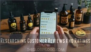 researching customer reviews and ratings