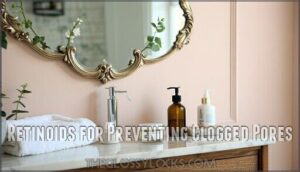 retinoids for preventing clogged pores