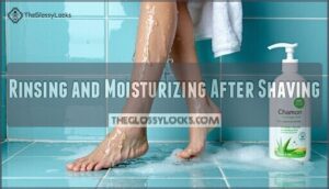 rinsing and moisturizing after shaving