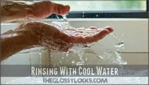 rinsing with cool water rinsing with cool water