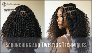 scrunching and twisting techniques