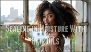 sealing in moisture with hair oils
