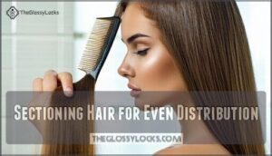 sectioning hair for even distribution