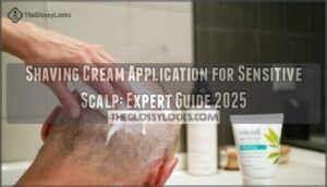 shaving cream application for sensitive scalp