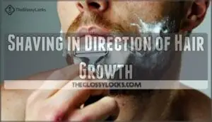 shaving in direction of hair growth