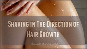 shaving in the direction of hair growth