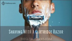 shaving with a cartridge razor
