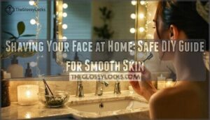 shaving your face at home