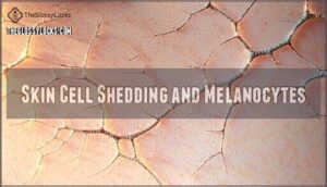 skin cell shedding and melanocytes