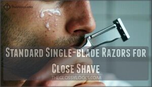 standard single-blade razors for close shave