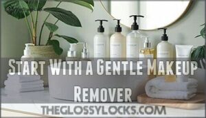 start with a gentle makeup remover