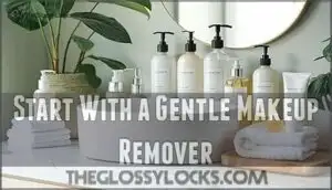 start with a gentle makeup remover