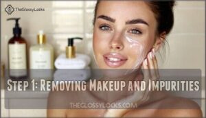 step 1: removing makeup and impurities