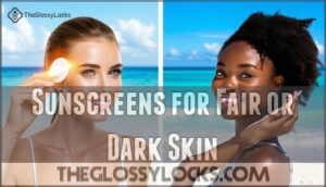 sunscreens for fair or dark skin