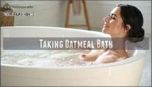 taking oatmeal bath