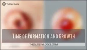 time of formation and growth