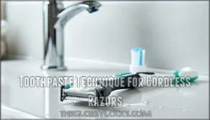 toothpaste technique for cordless razors