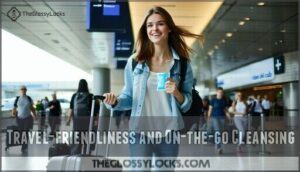travel-friendliness and on-the-go cleansing