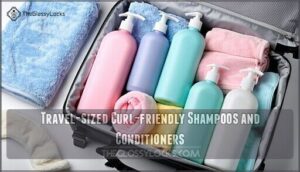 travel-sized curl-friendly shampoos and conditioners