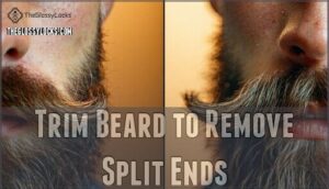 trim beard to remove split ends